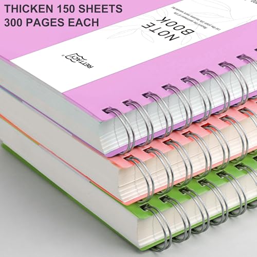 RETTACY Spiral College Ruled Notebook, 300 Pages, A5 Size (5.7" x 8.2") - color: Lilac, size: 5.7" x 8.2"