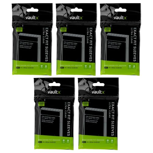 Vault X Exact Fit Inner Sleeves (500 Pack) Clear for Trading Cards - size: Clear 500 Pack