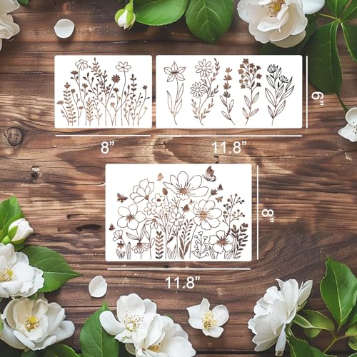 Flower Stencils for Painting Wildflower Stencils for Walls - style: Wildflower 01