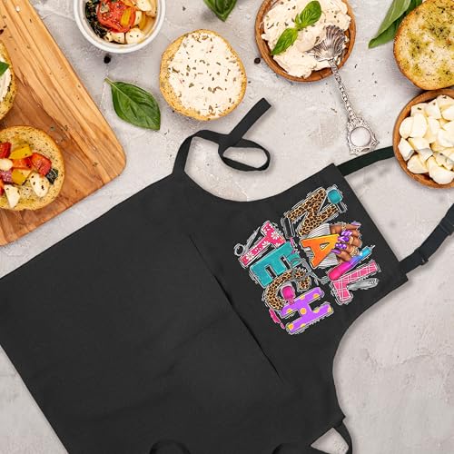 Nail Tech Aprons for Women with Pockets, Gifts for Nail Techs Technicians Artists Manicurists, Peace Love Nails - color: 5 Nail Tech Apron