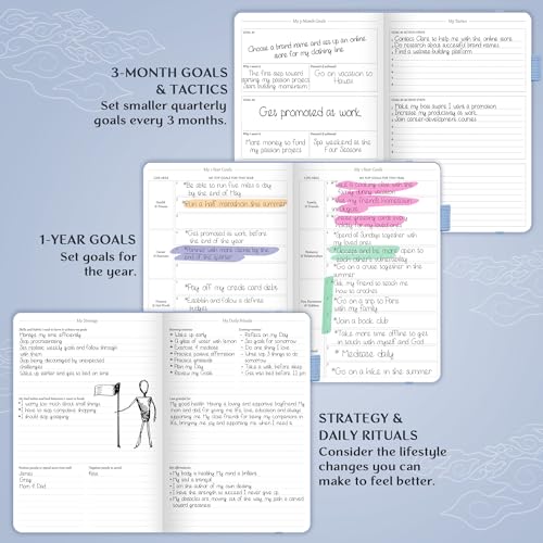 Legend Planner Undated, Weekly & Daily Goal Journal, A5 Periwinkle - color: Periwinkle Gold (Undated), size: A5 (5.5'' x 8.3'')