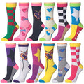 Frenchic 12/24/48 Pairs Pack Women's Colorful Patterned Cute Funny Casual Fashion Crew Socks - color: Love