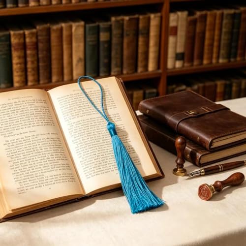 100Pcs 5 Inch Silky Bookmark Tassels for Jewelry, Souvenir (Peacock Blue) - color: Peacock Blue