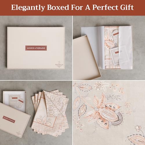 Maison d' Hermine Placemats Set of 4 Reusable 100% Combed Cotton (13"x19") - color: 020 - Society Florals, size: 13" X 19" (Pack of 4)