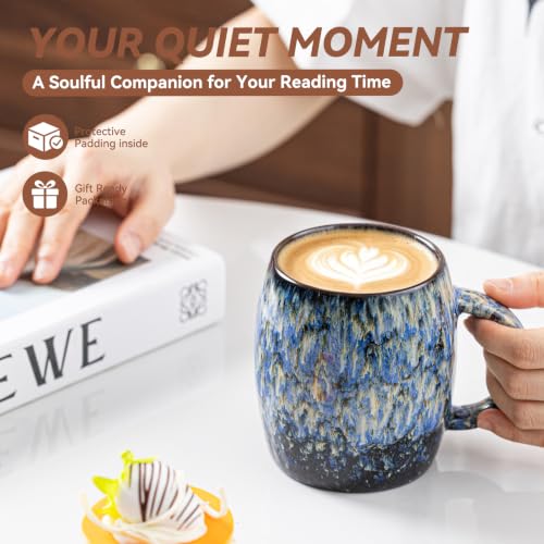 Stormy Coast Ceramic Mug, 14oz Reactive Glaze Mug, Gift for Him, Office - color: 14OZ - Stormy Coast · RESILIENCE