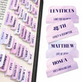 90 Christian Bible Tabs for Women & Men - Lavender Marble - color: Lavender Marble