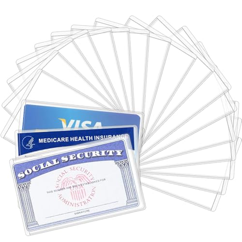 20 Pack Medicare Card Protector Sleeves for Wallets and ID Cards