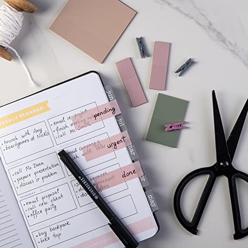 DiverseBee Transparent Sticky Notes Set with Quick Dry Pen (Pastel) - color: Pastel
