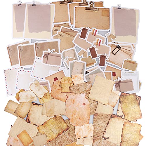 Vintage Scrapbook Paper Stickers, 90 Pcs Antique Style 2 Designs