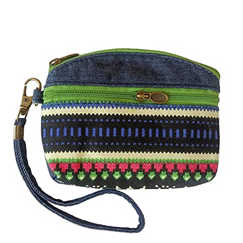 Coin Purse for Women Cute Small Wallets Change Purse Coin Pouch (denim green) - color: Denim Green