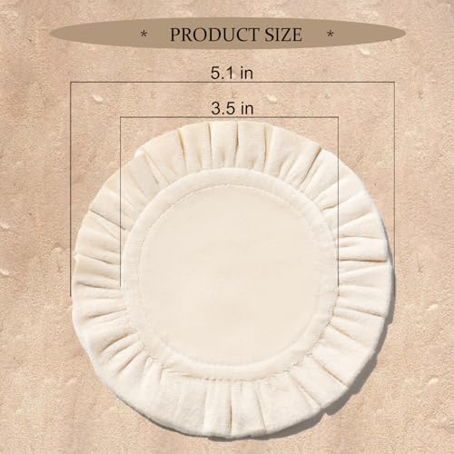 5 Inch Round Ruffle Velvet Coaster, Tabletop Protection, Coffee Table & Bar Decoration, Drink Coasters Suitable for Home Dining Tables & Kitchen Accessories Set of 4, Beige - color: Beige