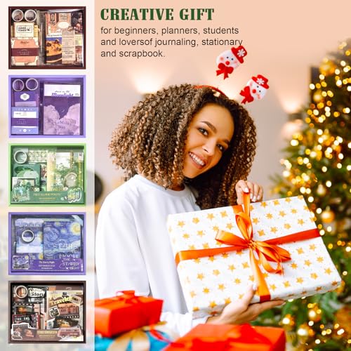 Scrapbooking Supplies Kit, Aesthetic Junk Journal Supplies, Scrapbook Kit - color: Mist Island Poems