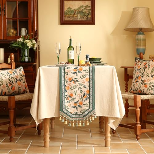 Patdrea Designer Vintage French Linen Table Runner,12"X118"-Palladin A - color: Palladin a Linen, size: 12"*118"