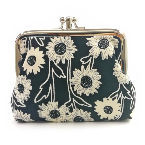 Cute Floral Buckle Coin Purses Vintage Pouch Kiss-lock Change Purse Wallets… - color: 17