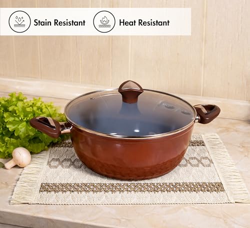 Ruvanti Placemats Set of 6, 17.5"x11.5" Polycotton Place Mats - Tri Stripe - color: Tri Stripe