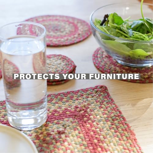Homespice Cider Barn Jute Braided Table Mats, Oval 10x15 Set of 4 - color: Cider Barn