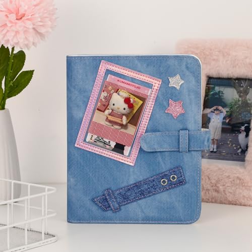256 Pockets Photo Album for 2x3 Inch Picture, Kpop Photocard, Leather Cover, Photo Album Book Fit for Fujifilm Mini 12/11/9/8/EVO/Link/Liplay Instant Flims (Sweetheart Denim) - color: Sweetheart Denim, size: 256 Pockets