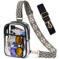 Clear Bag for Stadium Events, Clear Crossbody Sling Purse, 2 Straps - color: 1# Black-b, style: Style 1