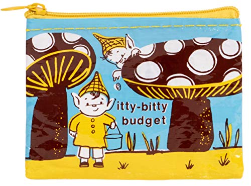 Blue Q Coin Purse - Cute Coin Pouch for Men & Women, Small Pouch Organizer - color: Itty-Bitty Budget