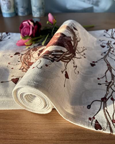 Rustic Country Hearts Table Runner 70x13 Inches - color: Heart Runner