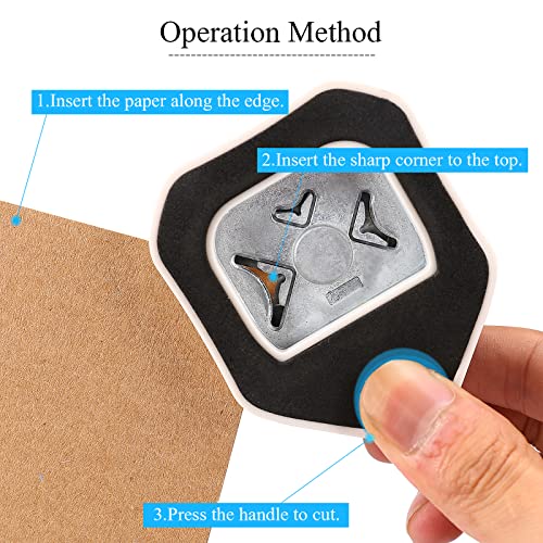3 Way Rounded Corner Punch, 4mm, 7mm, 10mm 3 in 1 Corner Cutter for Paper Crafts, Laminator, Cardstock, DIY Projects, Photocards, Card Making and Scrapbooking - color: Blue