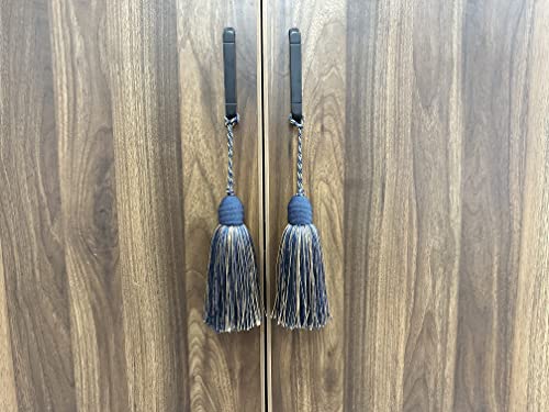 2Pcs Key Tassel with Loop DIY Handmade Craft Accessories - color: Mix Navy