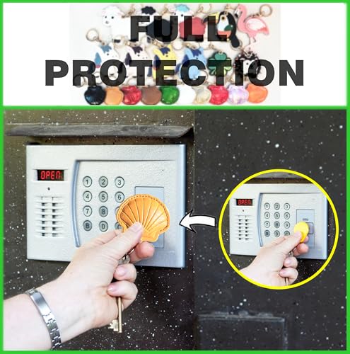 Leather Keychain holder Protective Case Compatible with Apple AirTag - color: Yellow