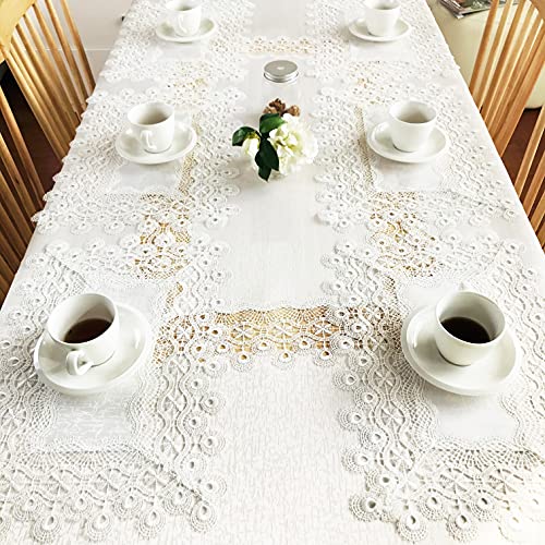 Lace Placemats Set of 2 Washable Off White 12x18inch - color: Dandelion, size: 2pcs