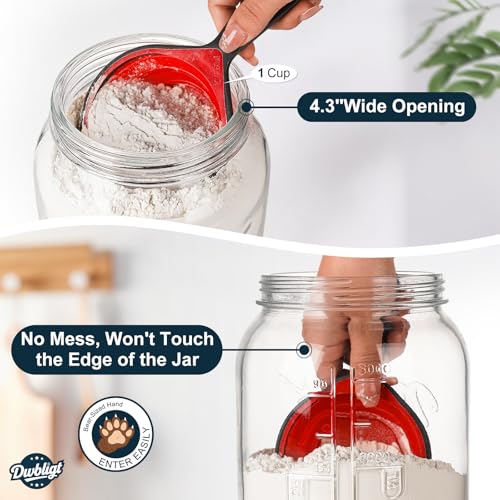 2 Pack Wide Mouth Mason Jars with Airtight Lid and Silicone Gasket - size: 1 Gallon/2 Pack