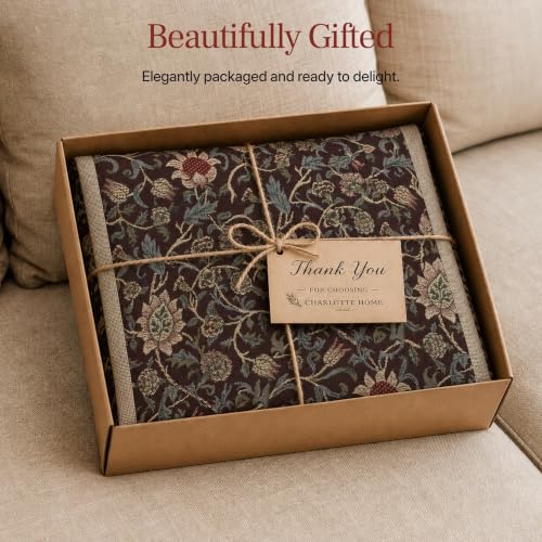 William Morris Fleur de Morris Damson Tapestry Throw Pillow Cover 16 x 16in - color: Fleur De Morris Damson Blue