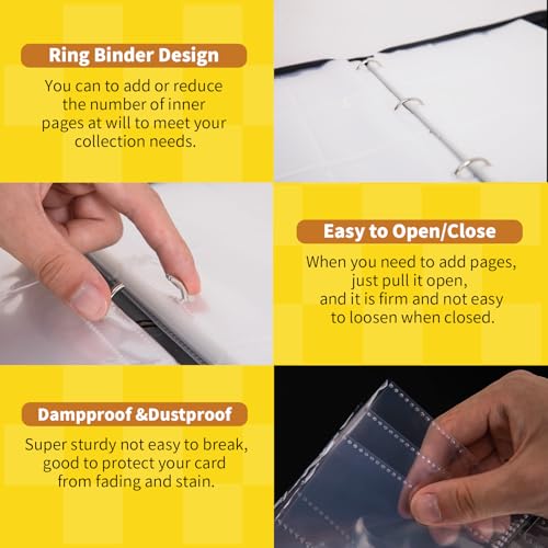Card Binder, 9 Pocket 990 Card for Collectible Trading Card Albums
