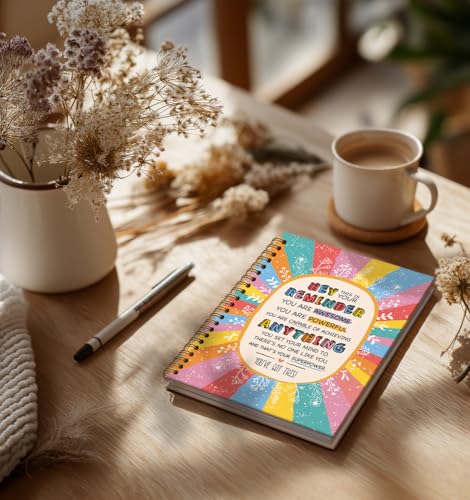 Spiral Notebook for Women-Inspirational Daily Journal For Women Men Friends Gifts On Birthday Christmas Mother's Day,Reminder Who You are Gold Spiral Bound Hardcover,5.8"x8.3" - color: Your reminder