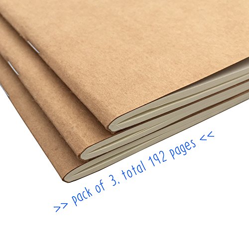 Dotted Notebook Journal, Pocket 3.5 x 5.5 Memo Book - Thick Dot Grid Paper - Total 96 Sheets / 192 Pages