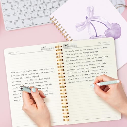 CNhoqc Purple Spiral Journal Notebooks, 4Pcs A5 Coquette Bow Notebooks - color: 4-Pcs Purple Bow-B