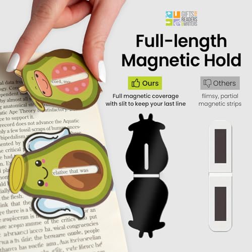 Thinking Gifts Magnetic Linemarker Bookmark for Easy Tracking - Avocado - color: Avocado