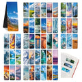 96Pack Magnetic Bookmarks for Reading,Women Men Teacher Book Lovers Gifts - style: Scenery