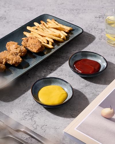 famiware Ceramic Soy Sauce Dish, 2.1oz Dipping Bowl Set of 8, Deep Forest - color: Deep Forest, size: 8pcs