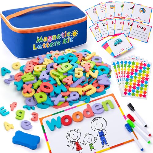 Sundaymot Magnetic Alphabet Letters Kit 310 Pcs Upper Lower Case Toy Set