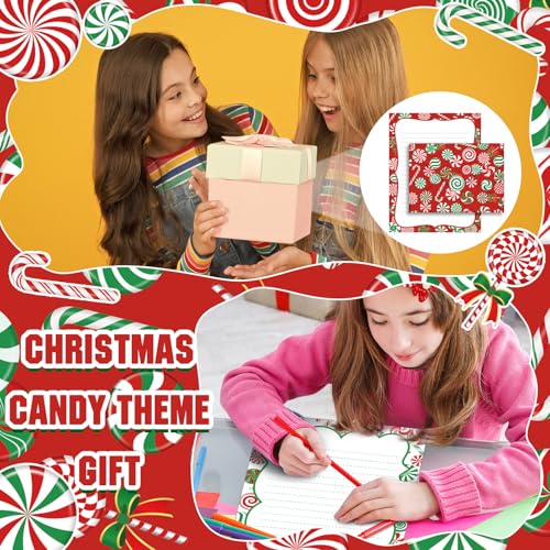 TaoBary 160 Pcs Christmas Candy Stationery Paper and Envelopes Set - size: 5.5 x 8.25 Inch, style: Christmas Candy