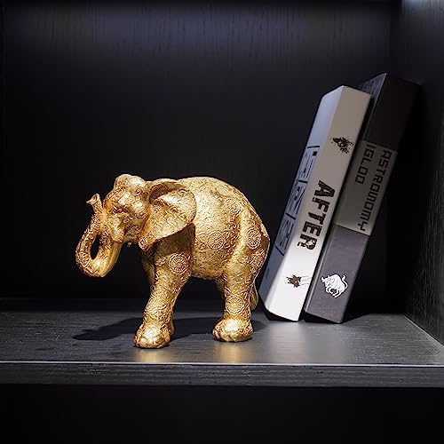 Guichifun Gold Elephant Statue Home Décor Collectible Figurines - color: Gold-elephant