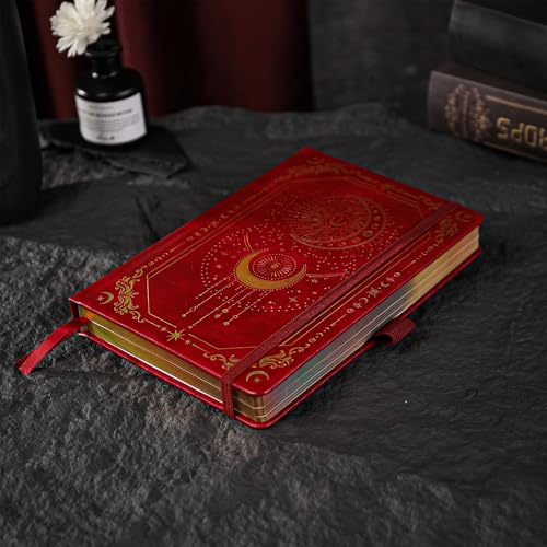 TIEFOSSI Line Journal Notebook for Women Men, 316 Pages,8.3x5.8 IN - color: Red, size: Line