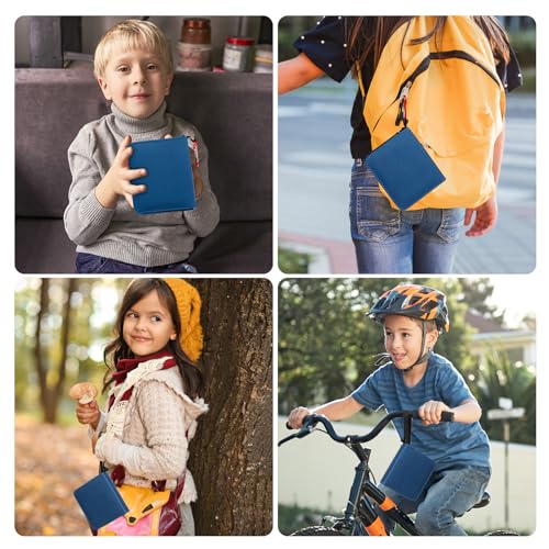 GEAoffice Mini Trading Card Binder 1 Pocket Holds 80 Cards, Zip Close, Blue - color: Blue-Dia