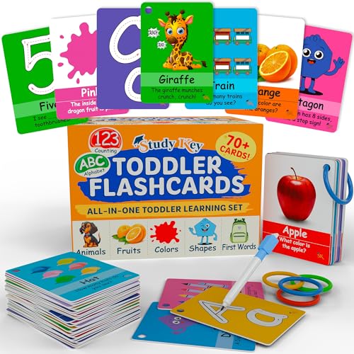 STUDYKEY ABC Flash Cards for Toddlers 1-3 |
