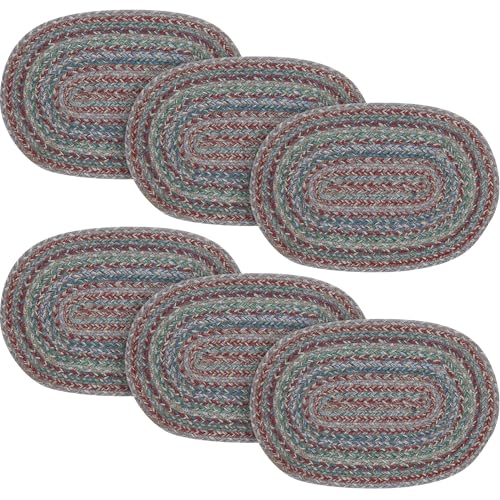 VHC Brands Multi Jute Oval Placemat 10x15, 6 Pack 6 Pack - color: Deep Olive, size: 10x15, 6 pack