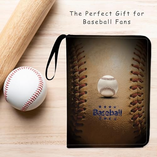 Baseball Card Binder, 400 Pockets, Protective Trading Card Album - color: Baseball, size: 400 Pockets