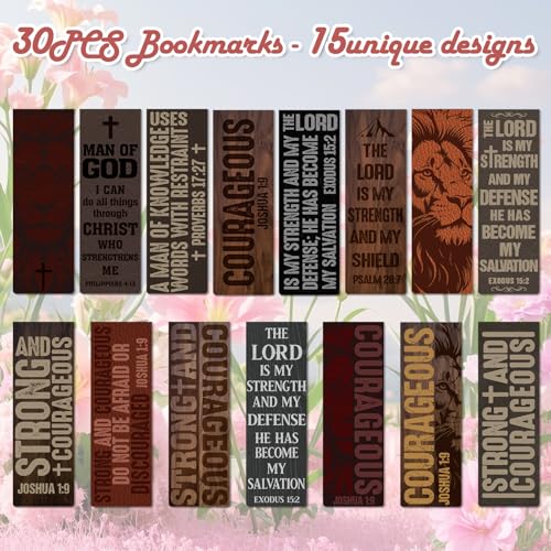 Bible Verse Magnetic Bookmarks for Men - Wxiben 30 Pcs Christian Magnet Book Page Markers Gifts Lion Inspirational Scripture Bookmark Clips Religious Gift for Book Lovers Reader Church Office Supplies - style: Men Bible