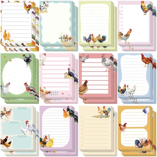 Gilprop 24 Pack Bee Sticky Notes 3x4 Inch, Honeybee Memo Pads, Chicken - style: Chicken