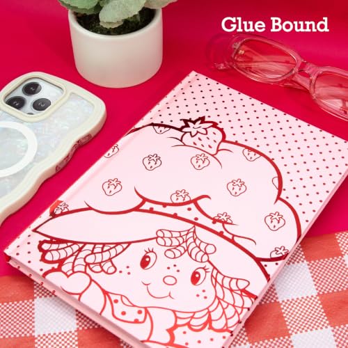 Strawberry Shortcake Red Foil Hardcover Journal, Lined Notebook with Ribbon Bookmark, 5.75 x 8.5 Inches, 87 Pages - color: Strawberry Shortcake Red Foil