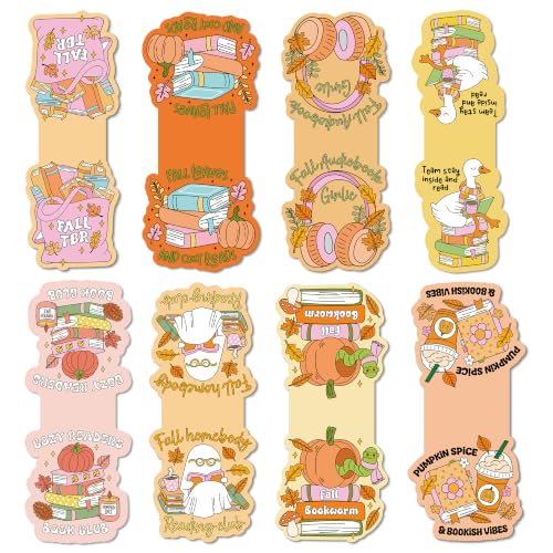 Fall Magnetic Bookmarks for Women, Funny Autumn Magnet Book Mark - color: Funny Autumn