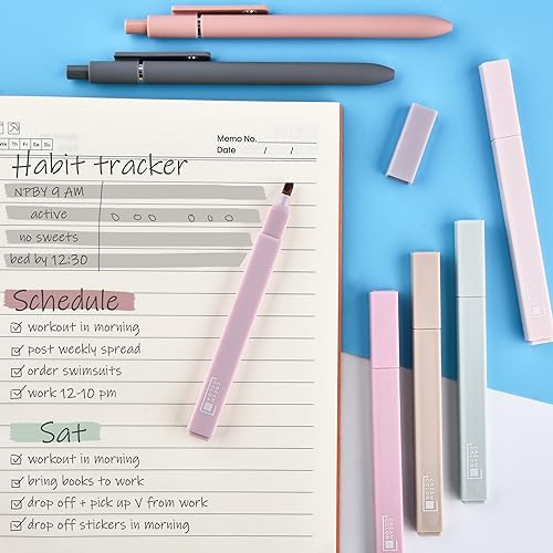 DazSpirit 12 Pastel No Bleed Bible Highlighters & 5 Black Pens Set - color: ‎Highlighters + Black Pens